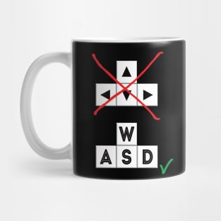 No arrow keys Yes WASD Mug